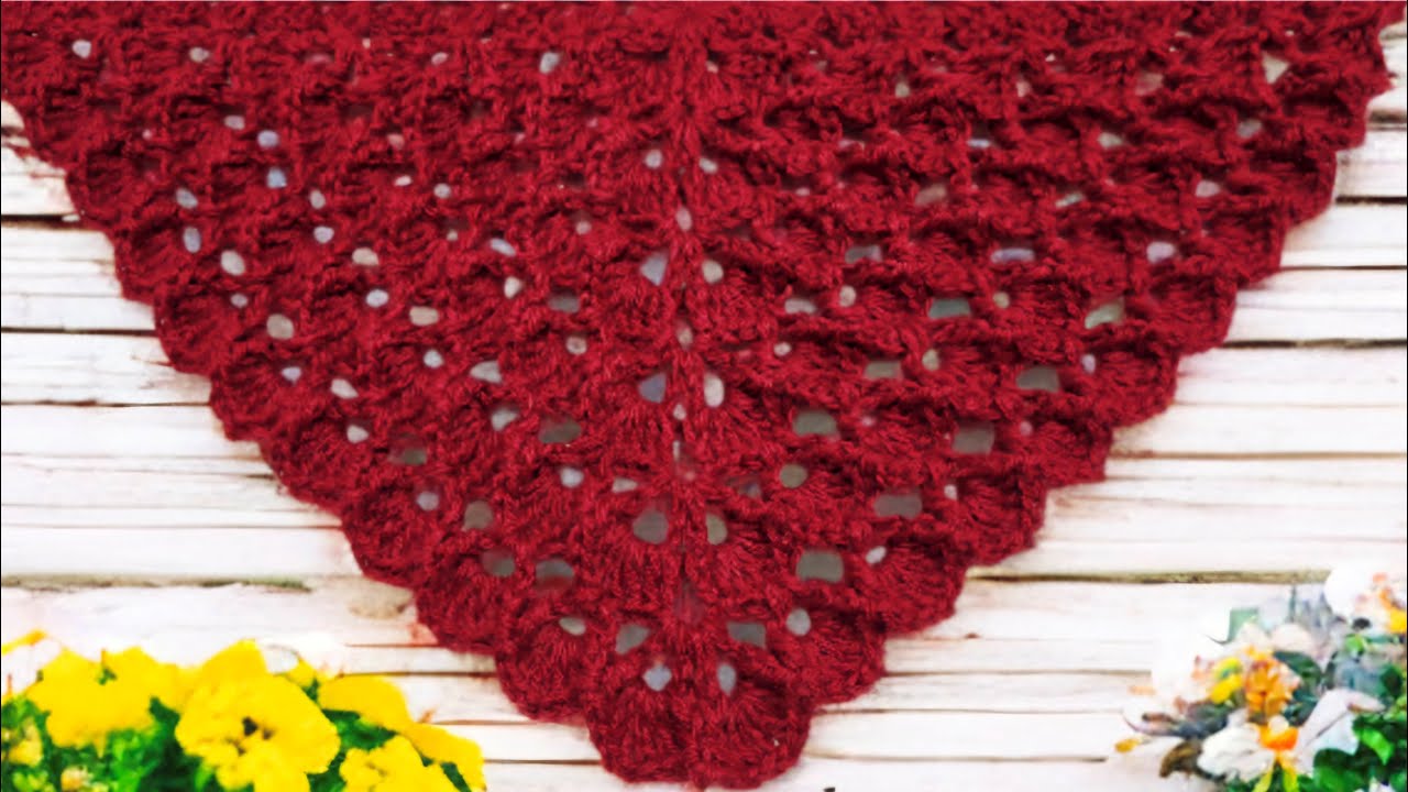 How To Crochet 3D Shawl Tutorial - Use Any Yarn - Make any Size