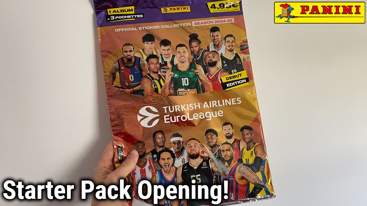 Starter Pack Opening! - Panini Turkish Airlines EuroLeague 2024/25 Sticker Collection!