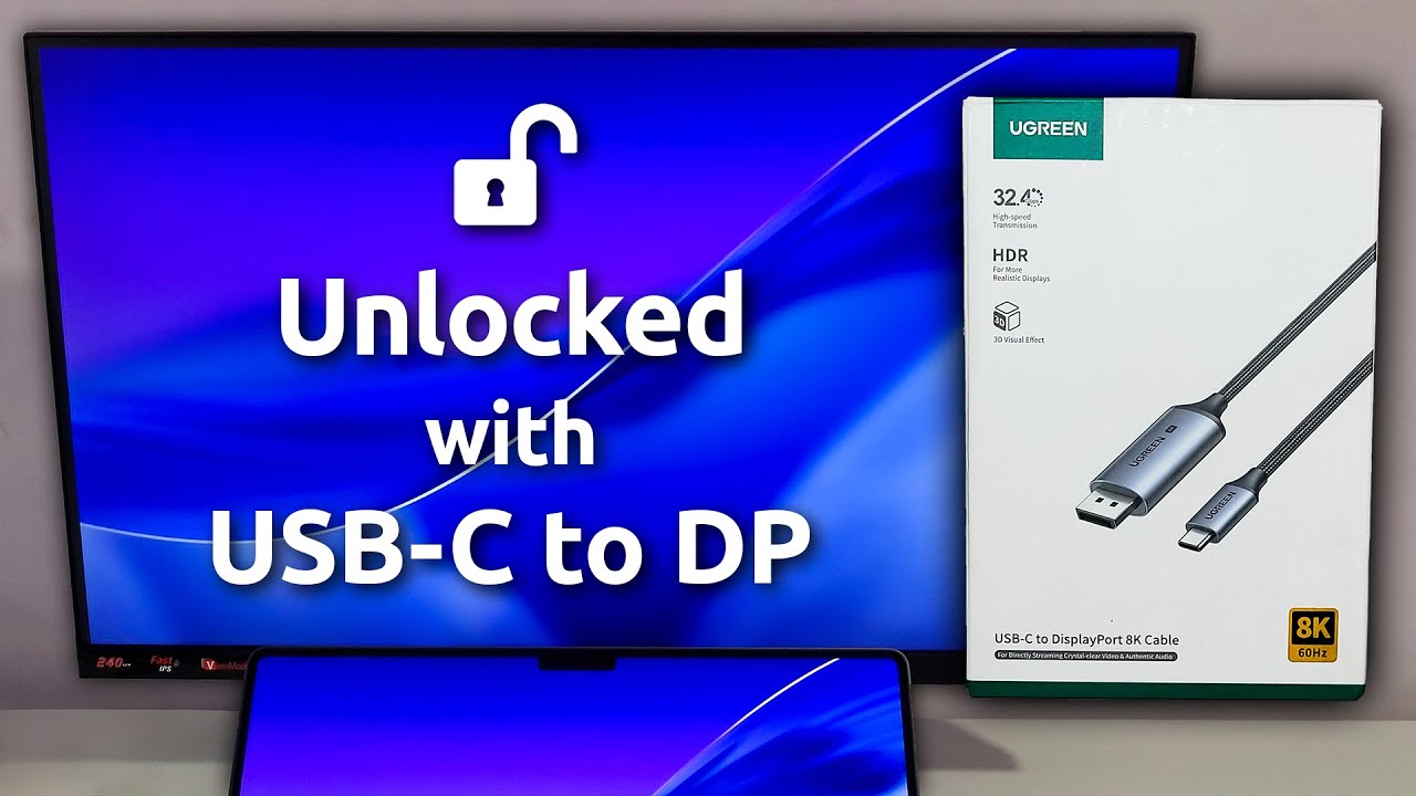 ViewSonic VX2758A-2K-PRO-3 + UGREEN 8K@60Hz USB-C to DP | Unlock 240Hz & 10-Bit on Laptop! Full Test