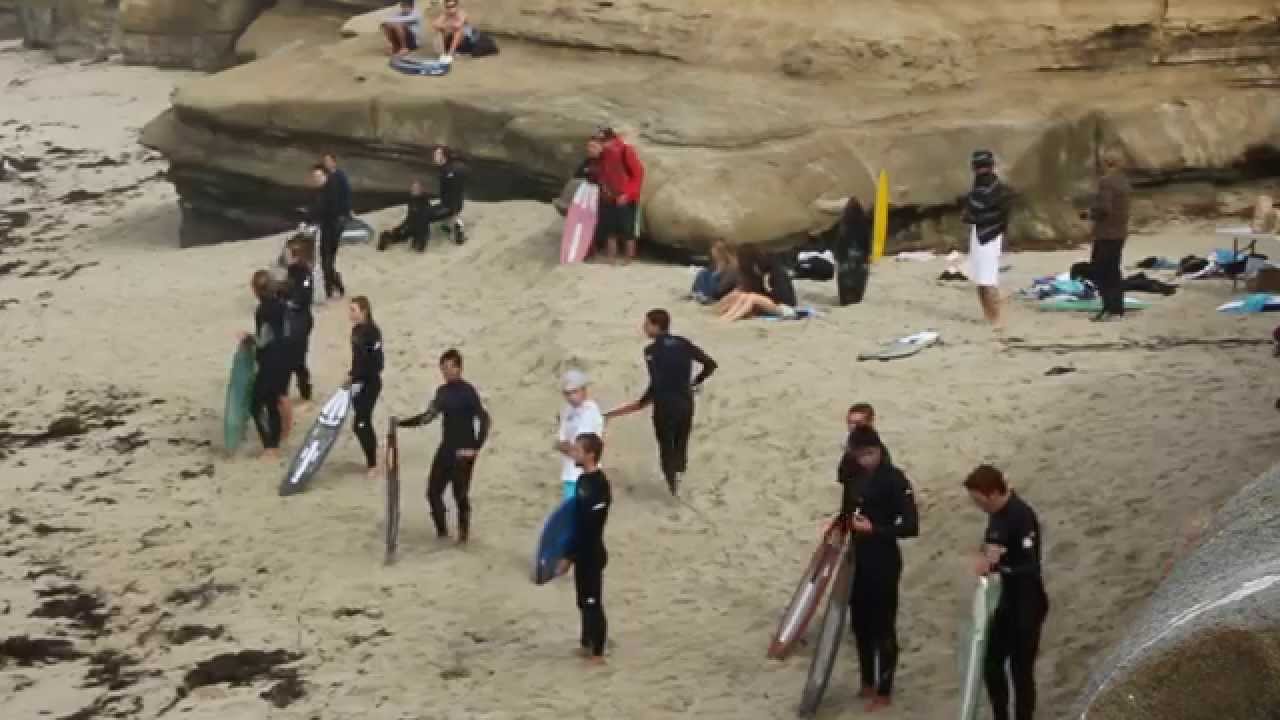 Skimboarding in La Jolla, CA