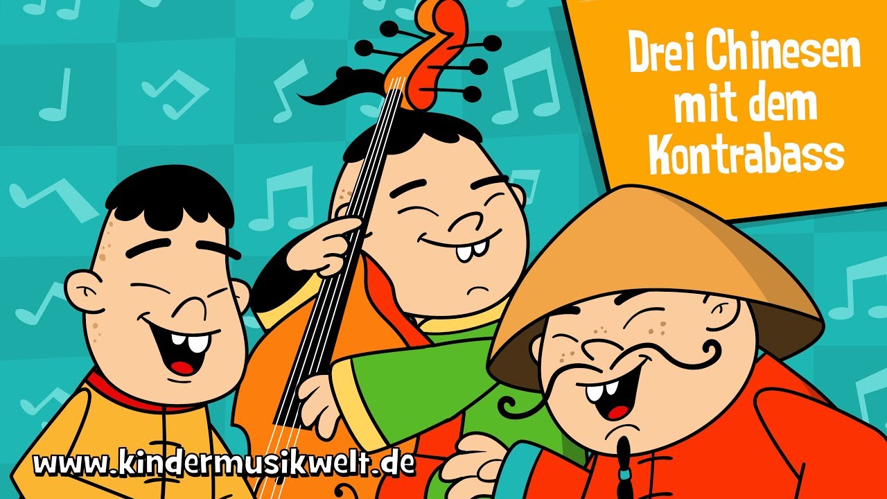 Drei Chinesen mit dem Kontrabass | Kinderlied zum Mitsingen | Kindermusikwelt