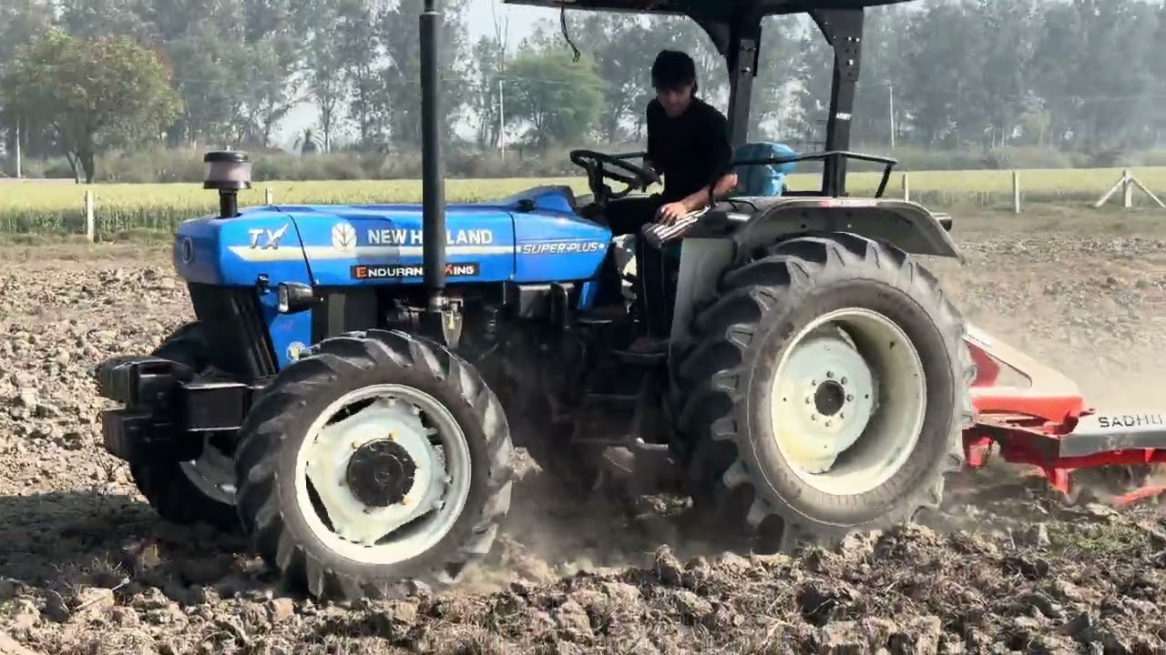 New holland 3630 4/4 all gear power #sadhu duck pulav 7 tine #farming #totaa Hal @Hr30raghav 