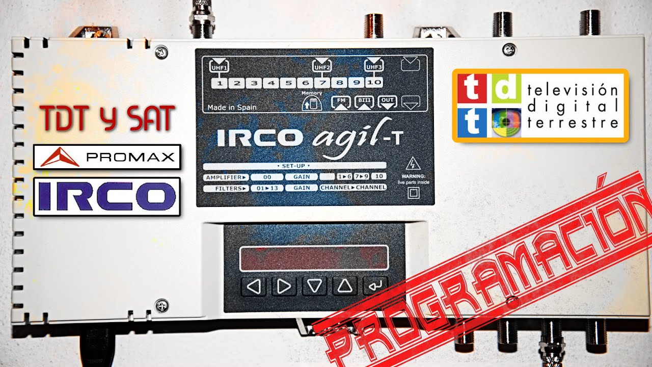 Programar Central Amplificadora Promax o Irco Agil