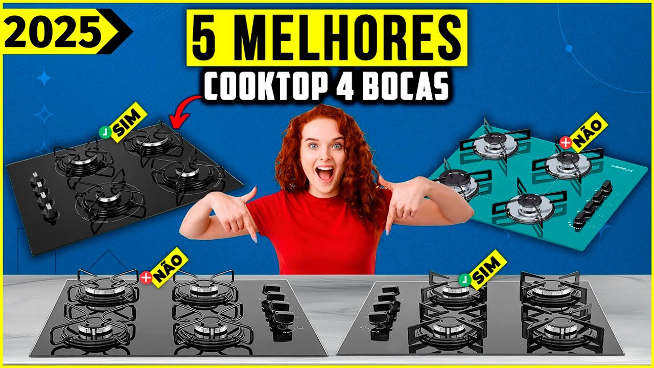 Os 5 Melhores Cooktop 4 Bocas/ Fogão Cooktop 4 Bocas De 2025!