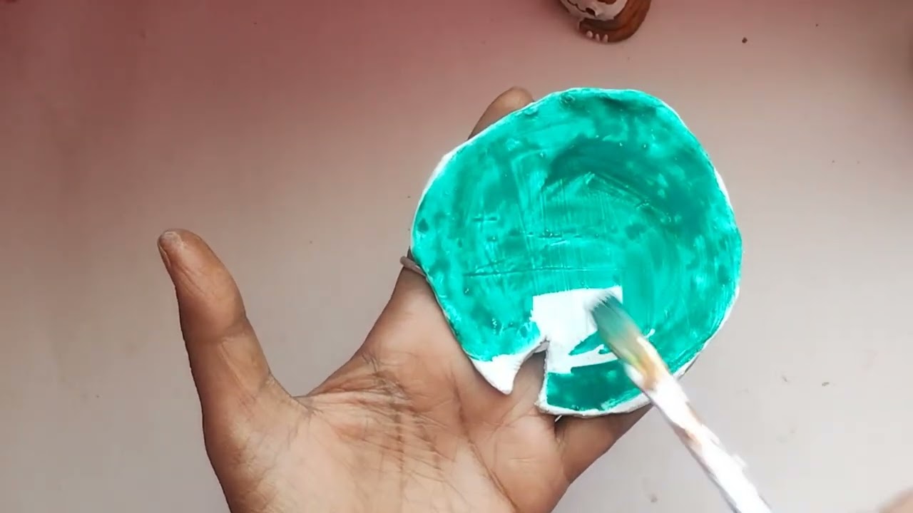 Make  easy clay lotus leaf  agarbatti holder stand using mould clay# diy#homedecor # handmade 