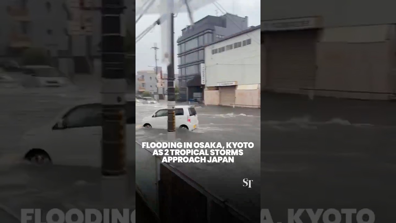 Flooding in Osaka, Kyoto as tropical storms approach Japan