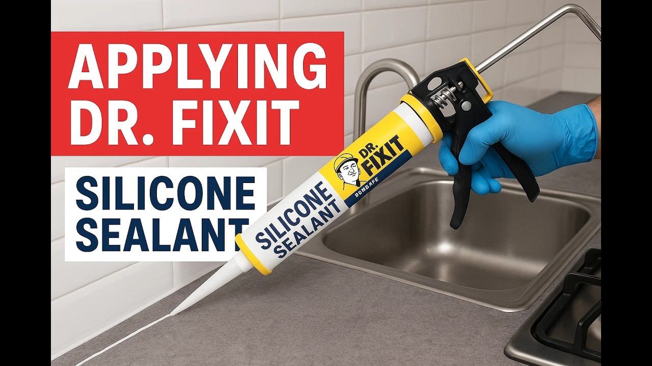 Applying Dr Fixit Silicone Sealant in kitchen Part 2