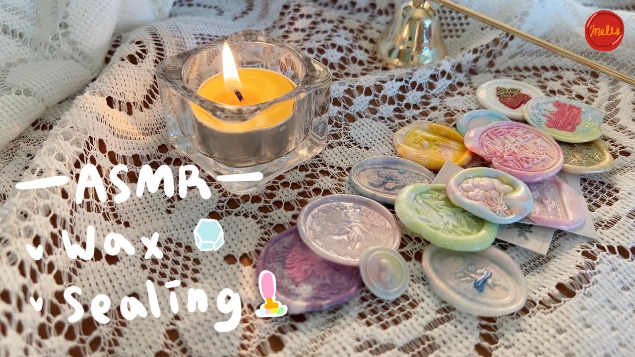 (eng) 비 오는 날 실링 왁스 ⛈ Rainbow wax sealing ASMR