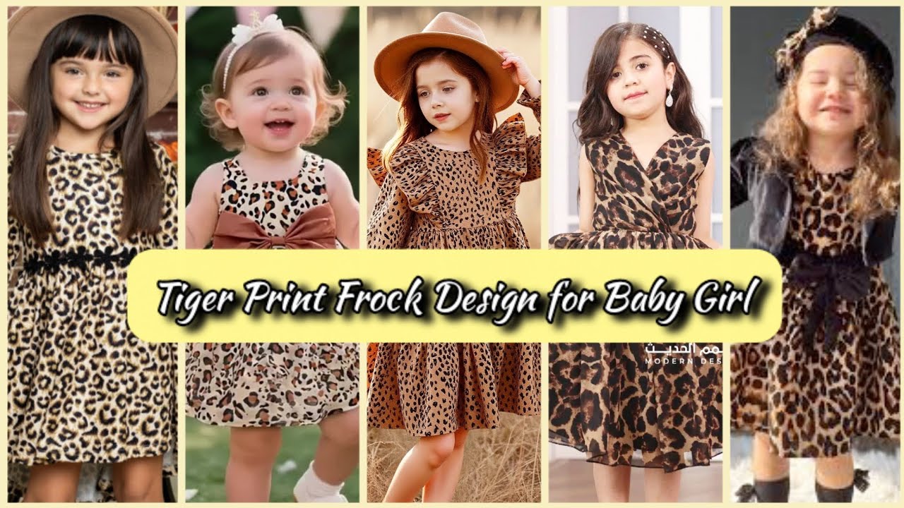 40+ Very Cute Tiger Print Baby Dress Design 2025 | Leopard toddler outfit | Cheetah Print Frock 
