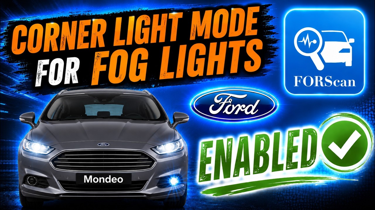 Corner Light Mode for Fog Lights - ENABLED - Ford Mondeo, Fusion, Galaxy, S-Max, Egde - FORScan