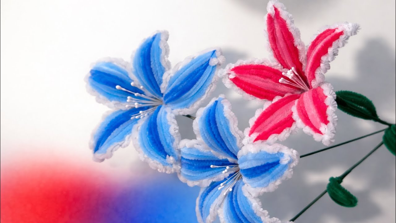 How to make Lily Flower from Pipes cleaner | Lily Flower 