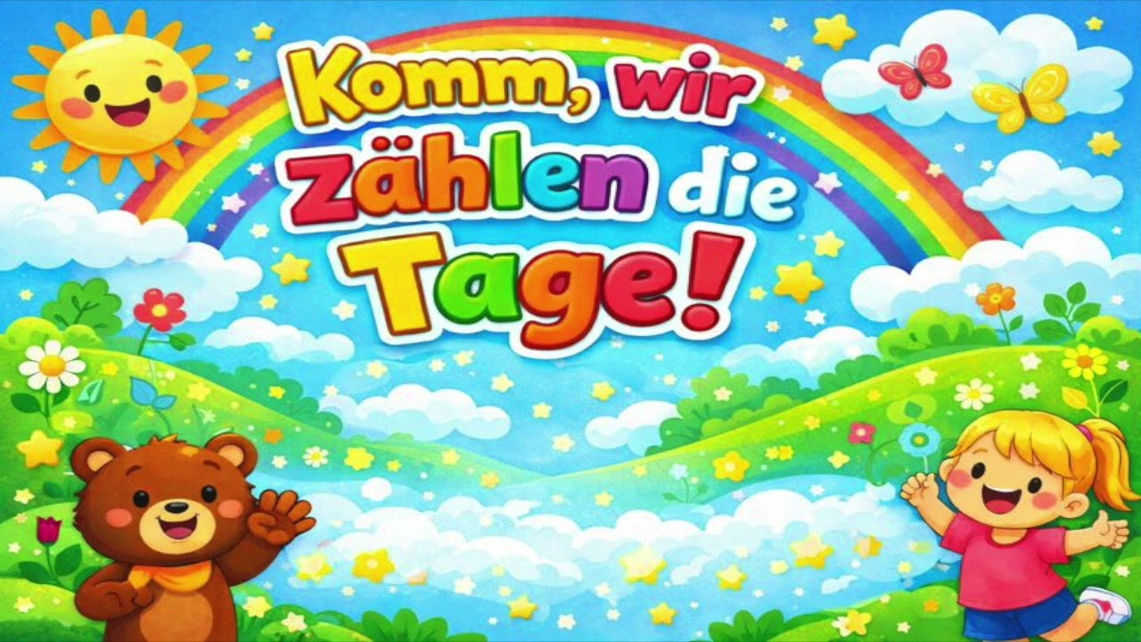🎵 Die Wochentage lernen – Fröhliches Kinderlied für den Kindergarten 🌈