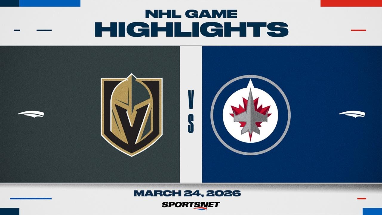 NHL Highlights | Golden Knights vs. Jets - March 24, 2026