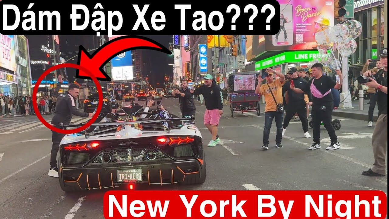Phản Ứng Khủng Người New York Gặp Dàn Siêu Xe Ở Time Square. Phần 2