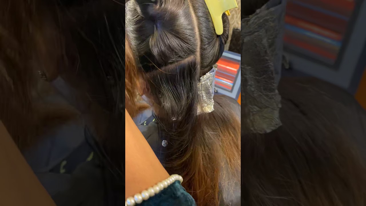 Highlights with base colour at Farah’s beauty salon