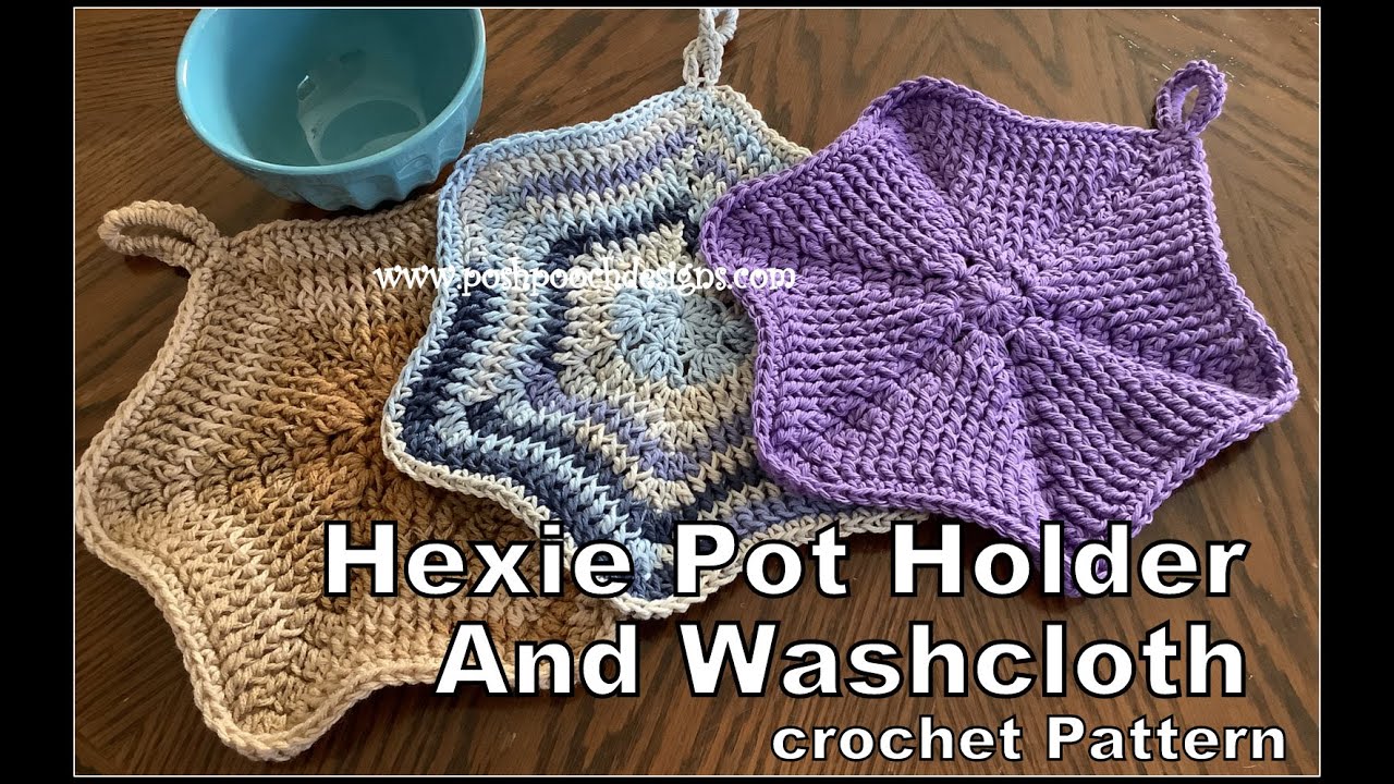 Научитесь вязать крючком узор «Гекси» для прихватки и мочалки #crochet #crochetvideo