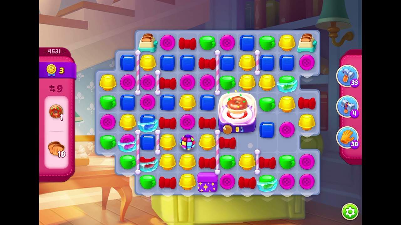 HomeScapes Level 4531 no boosters (18 moves)