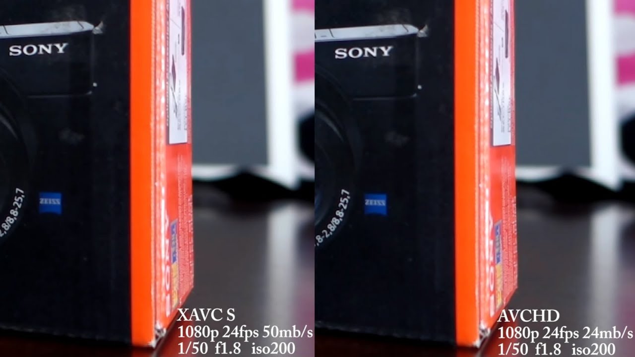 XAVC S vs. AVCHD vs. MP4 Video Quality & File Size Comparison