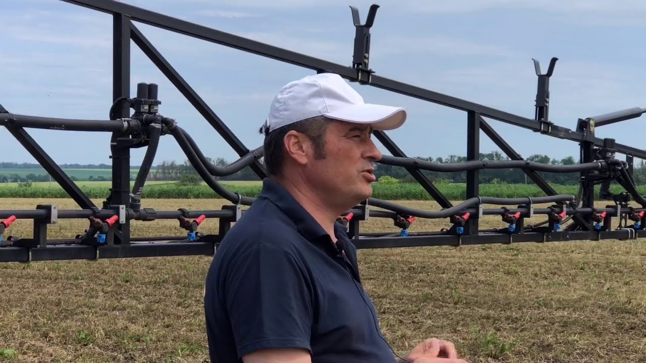 Самохідний обприскувач New Holland Defensor 3500. Демонстрація роботи.