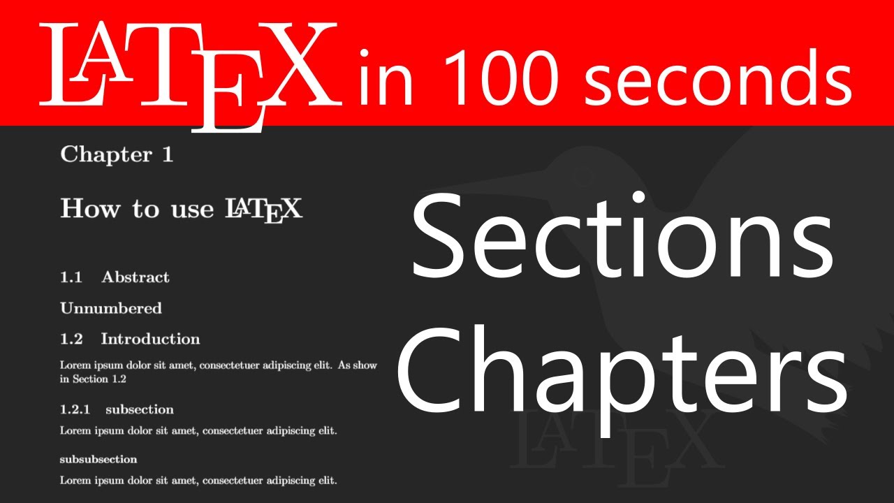 Главы, разделы, подразделы и абзацы — LaTeX за 100 секунд