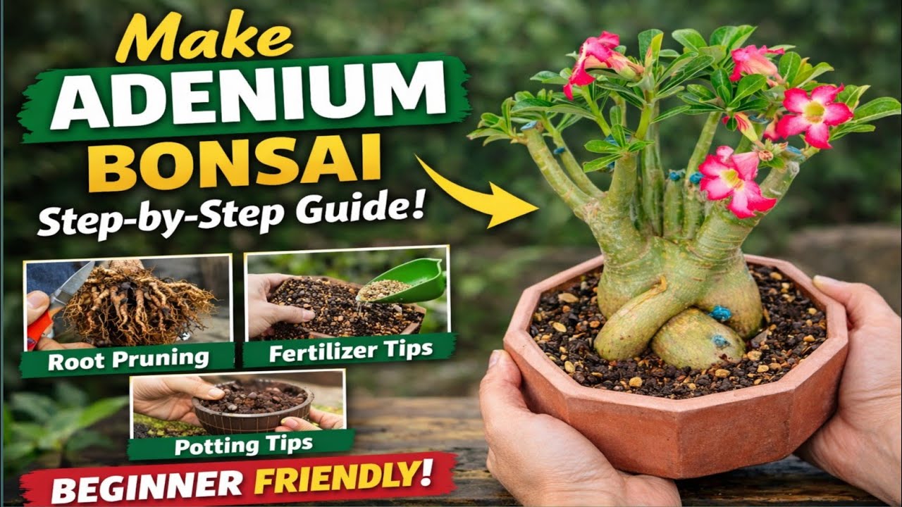 How To Make Bonsai of Adenium Plant /Adenium Bonsai