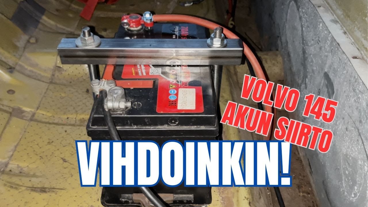 Volvo 145:n akun siirto konehuoneesta taakse