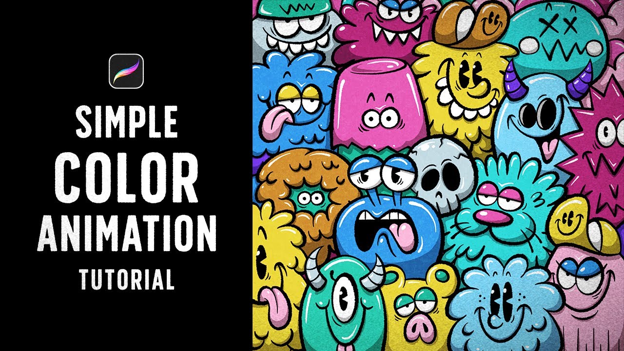 Procreate Animation｜Color-changing doodle!｜Tutorial for Beginners