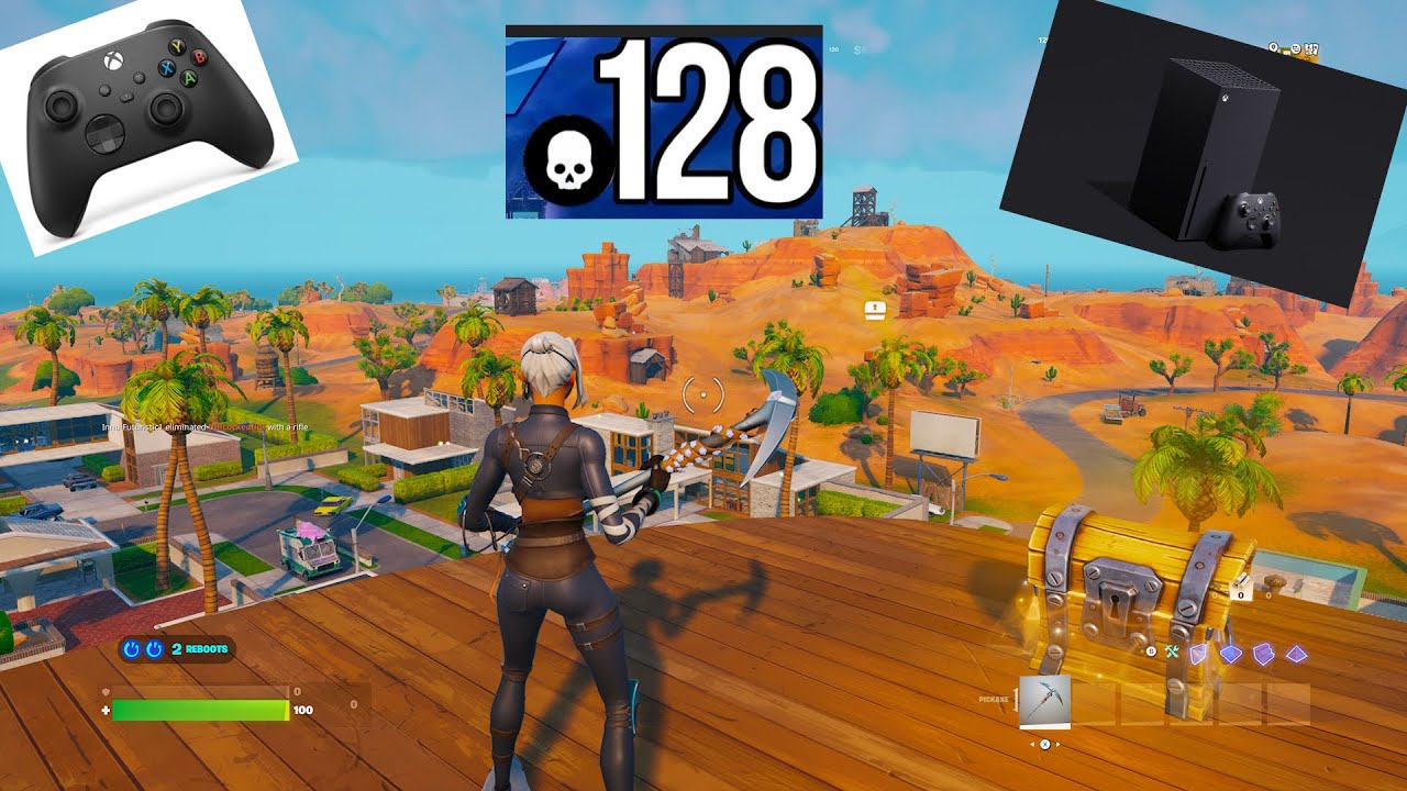 Fortnite reload gameplay | controller| 128 kill game 