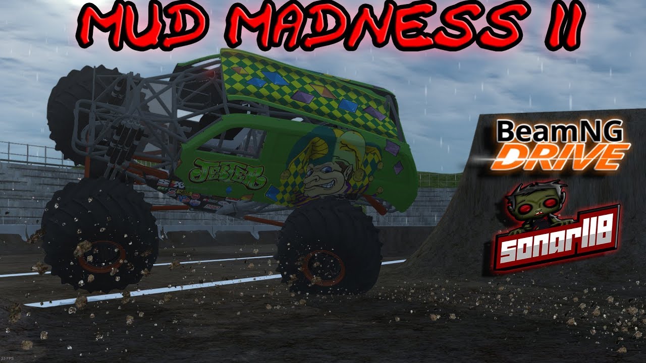 BeamNG.drive Monster Jam: Mud Madness II 8 Truck Freestyle (+ Double Backflip Attempt) CRD 2.0