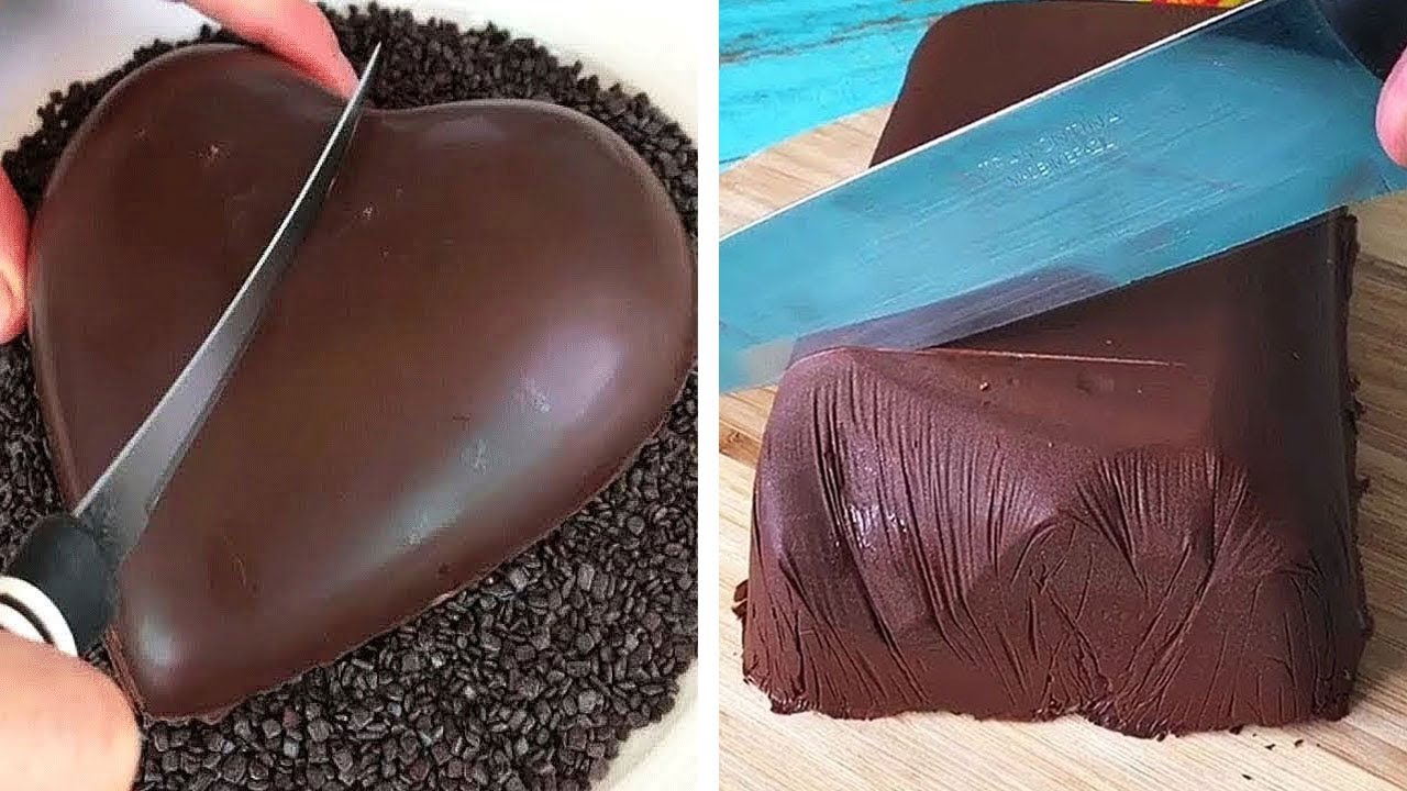 Fancy Chocolate HEART Cake Decorating Ideas | So Yummy Chocolate Cake Decorating Recipes