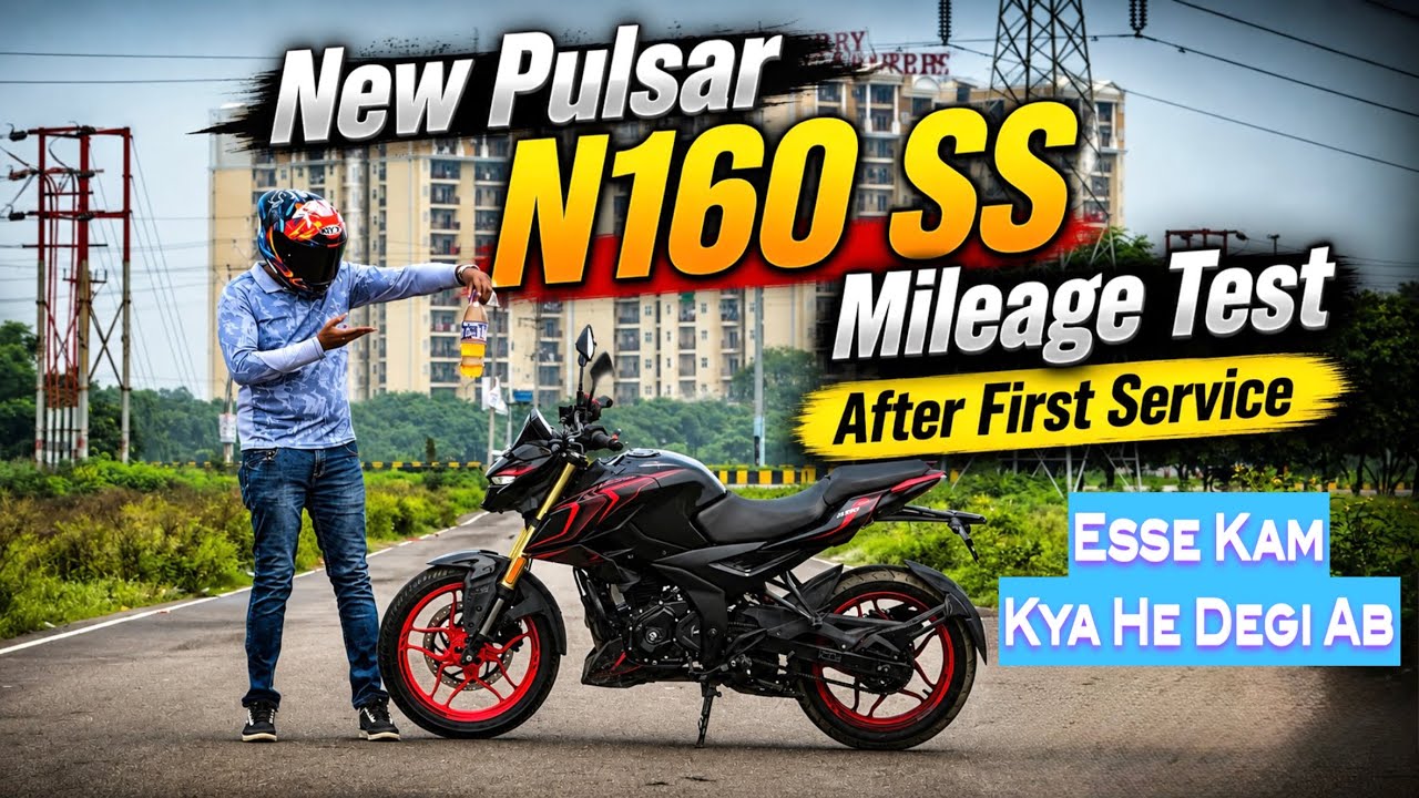 Bajaj Pulsar N160 ss Mileage Test After First Test || pulsar N160ss Mileage Test After 1st Service 