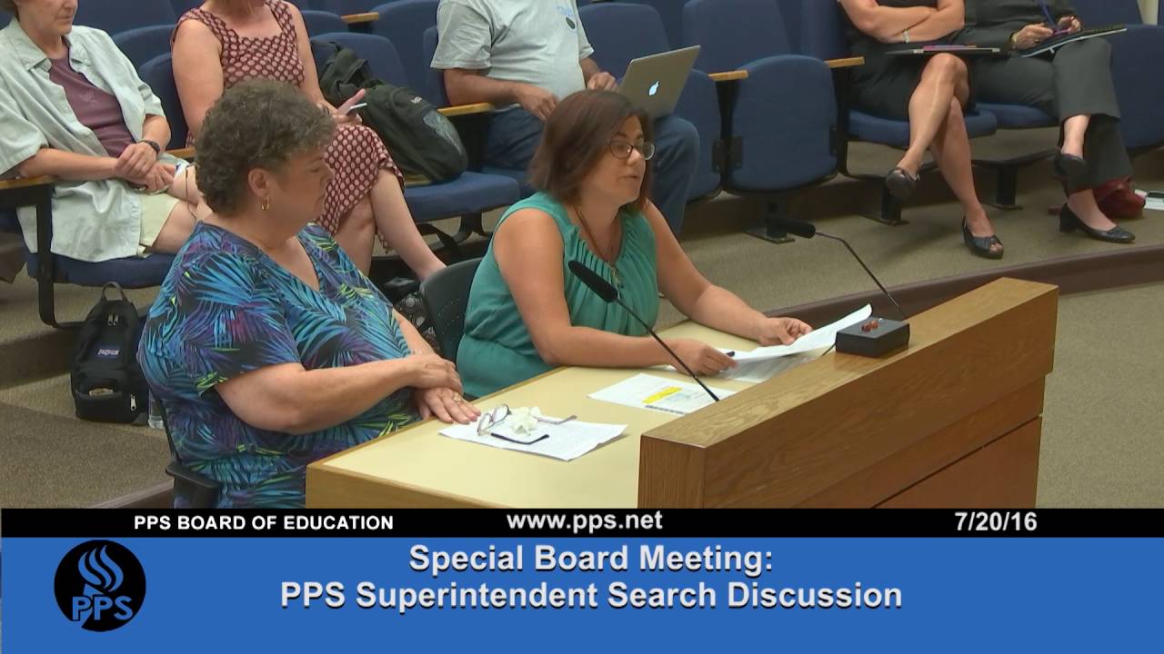 Board of Education - Special Meeting - July 20, 2016