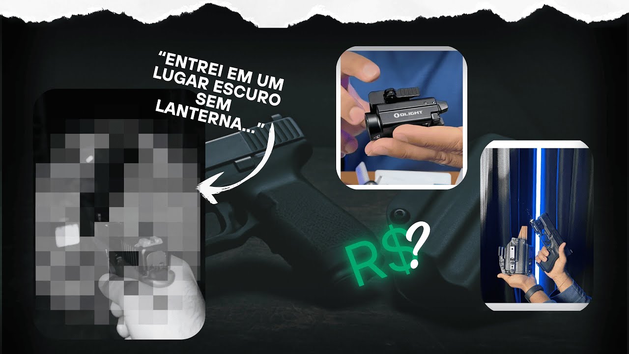 Os novos equipamentos da minha Glock g19 (Lanterna e Coldre de kydex)