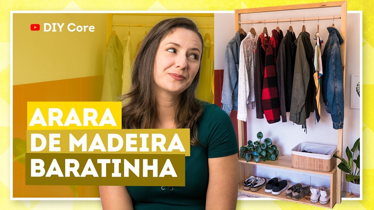 DIY | Como fazer arara de madeira gastando pouco com Karla Amadori