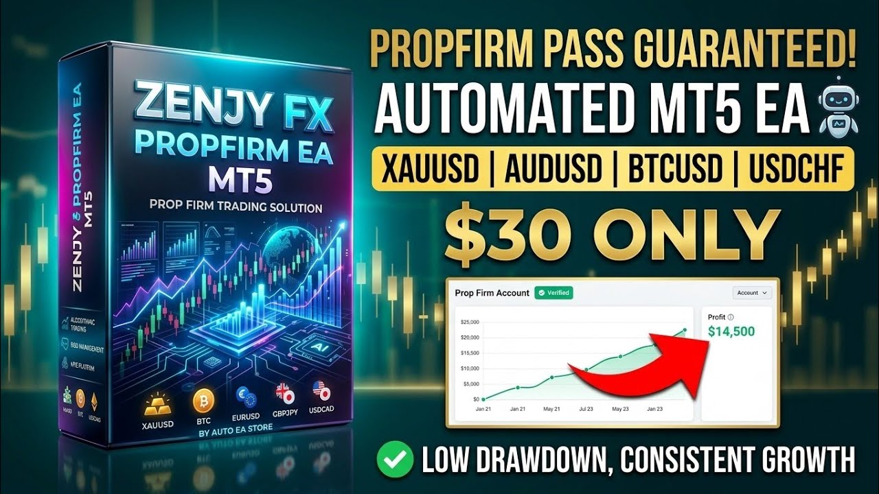Best Prop Firm EA MT5 2026 🚀 Zenjy FX EA | Pass Prop Firm Challenges (No DLL) | High Win Rate 💎