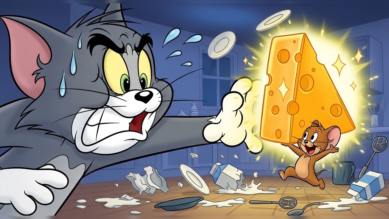 Tom Goes Crazy After Jerry Steals the Giant Cheese! 🧀😱 | Funny Tom and Jerry Cartoon