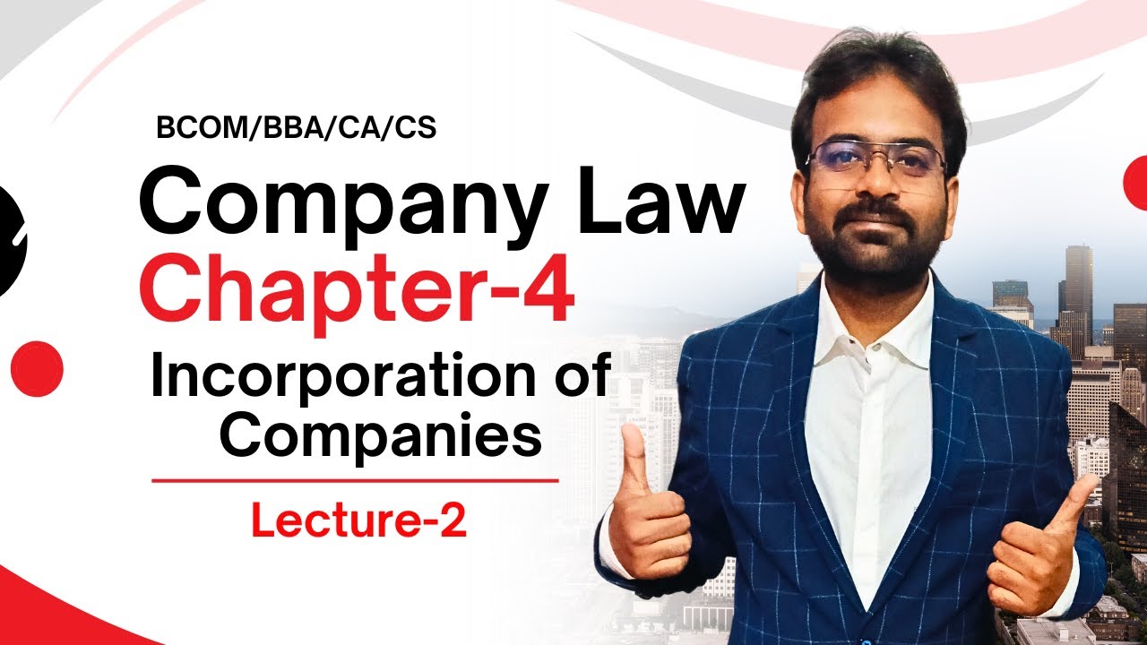 Promoters | Company Law Chapter-4 | Incorporation of Companies | CWG for BCOM