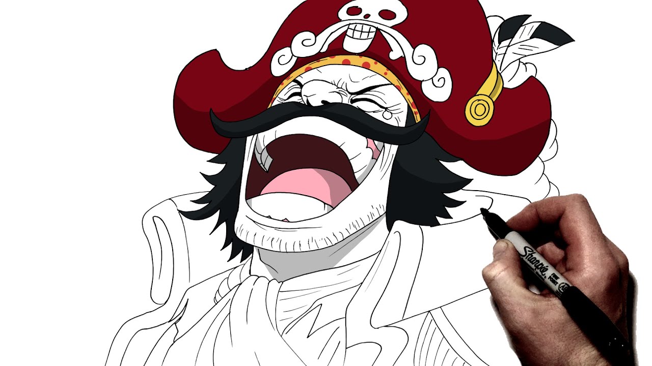 Как нарисовать Голди Роджера (Он засмеялся) | Пошаговое руководство | One Piece