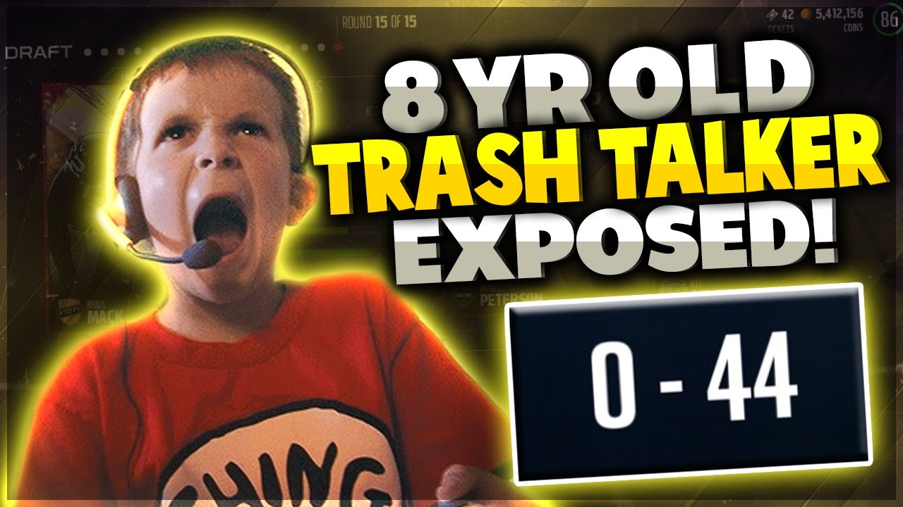 8 YEAR OLD TRASH TALKER EXPOSED!! HE ONLY PLAYS MADDEN!! Madden 17 Draft Champions
