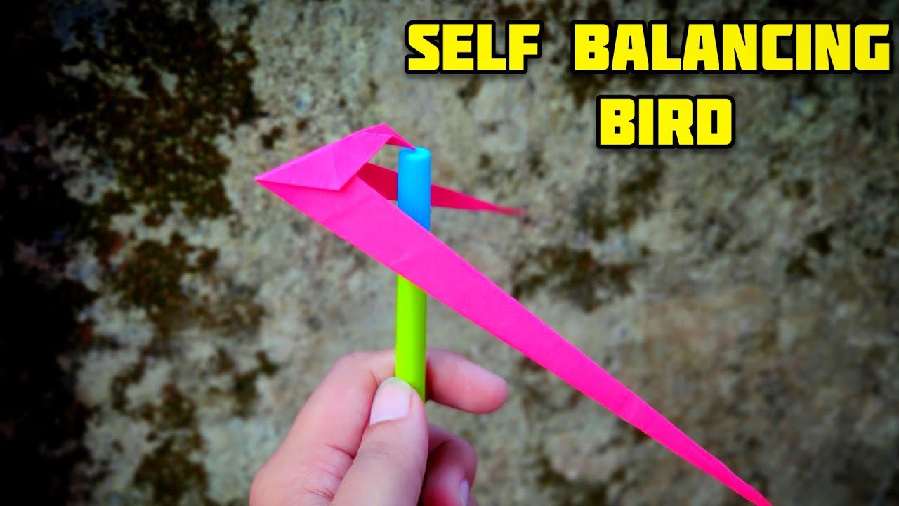 Origami Self Balancing Bird | Origami tutorial | Paper craft
