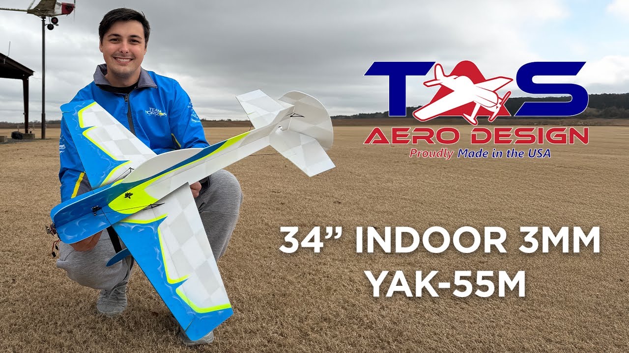 TAS Aero Design Indoor 34" 3mm Yak-55m Depron RC Airplane