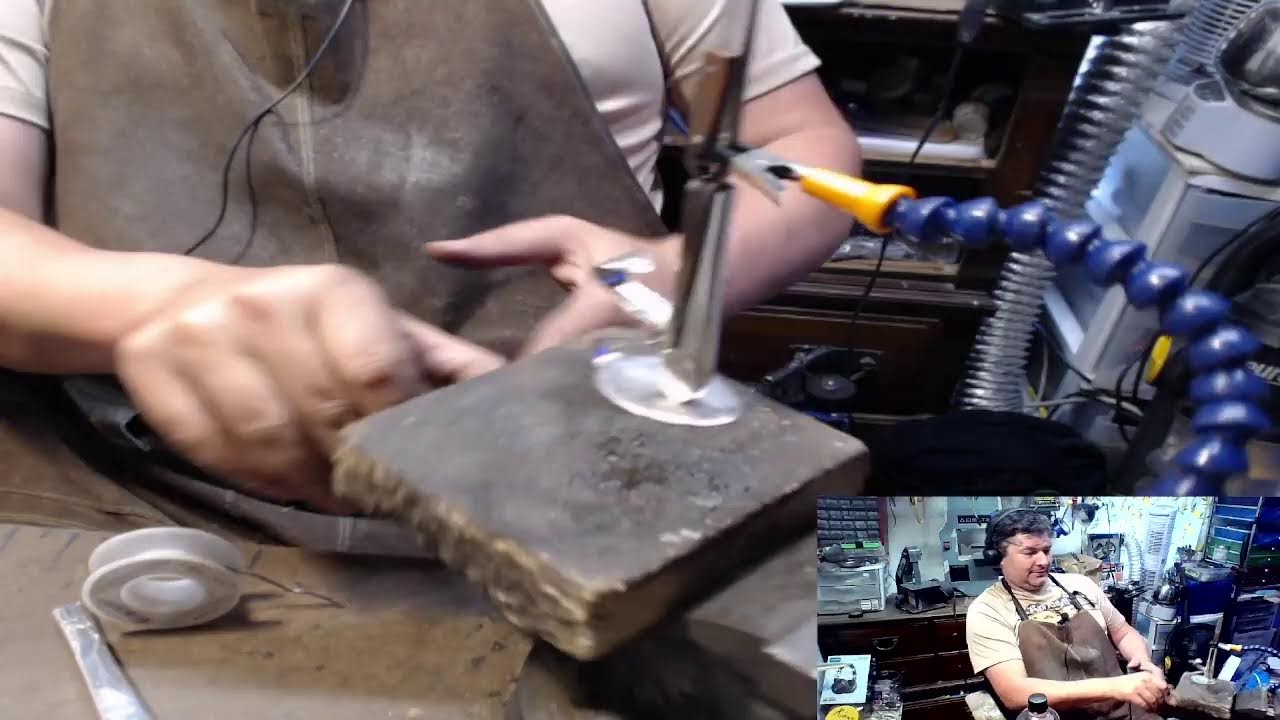 Flattening Spoons with my bender press. And chatting