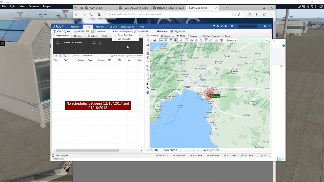 FlightSimLB AddOns EFASS NG AircraftTemplates (Full HD, A320neo, JARDesign, Deutsch)