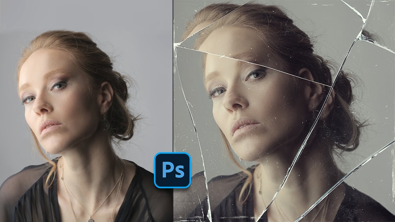 Эффект разбитого зеркала (PSD включен) — урок по Photoshop