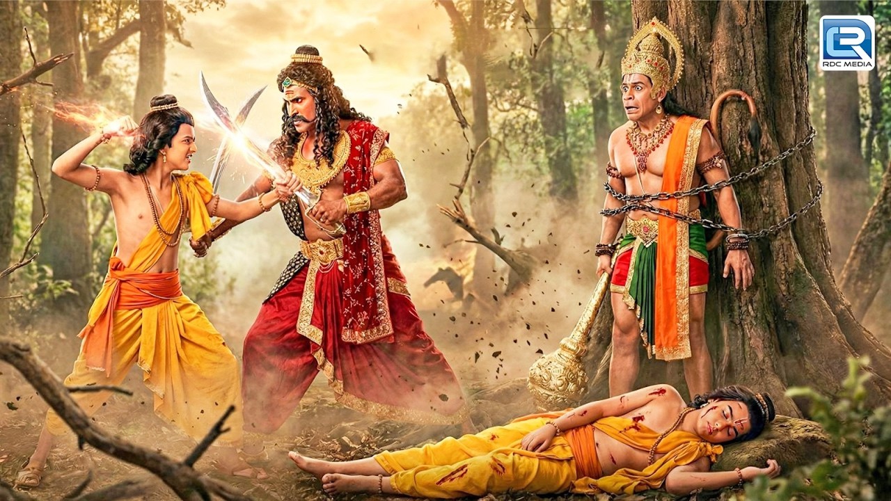 रावण के राक्षस ने बाँधा हनुमान जी को, अब लव-कुश पर आई बड़ी चुनौती ! | Shrimadramayan | New Episode