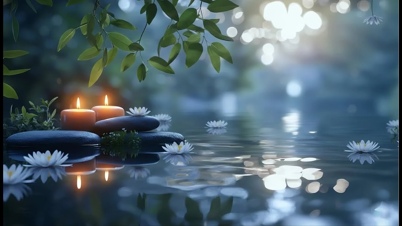 Relaxing Music for Stress Relief, Anxiety & Depression 🌿 Bamboo Water Fountain + Healing Piano