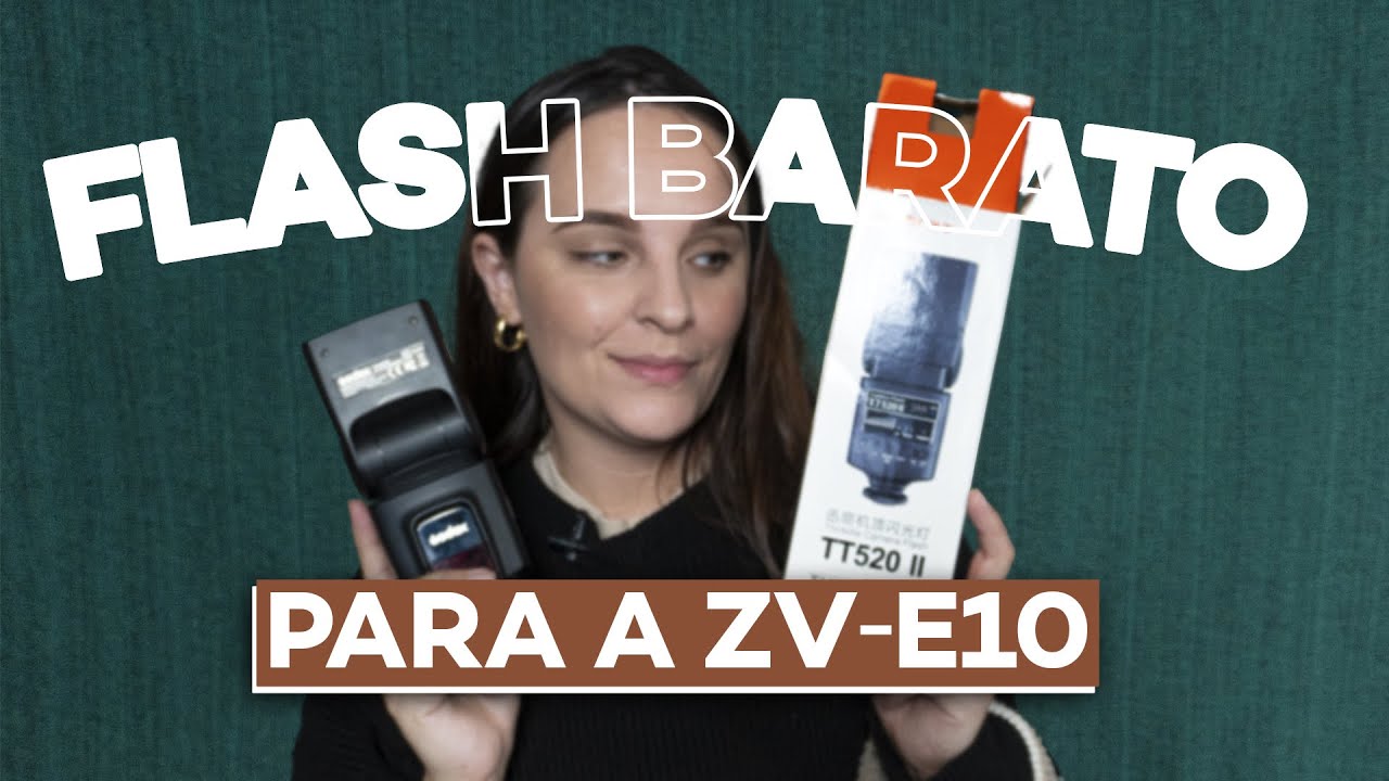 FLASH BOM E BARATO PARA ZV-E10 + SOFTBOX