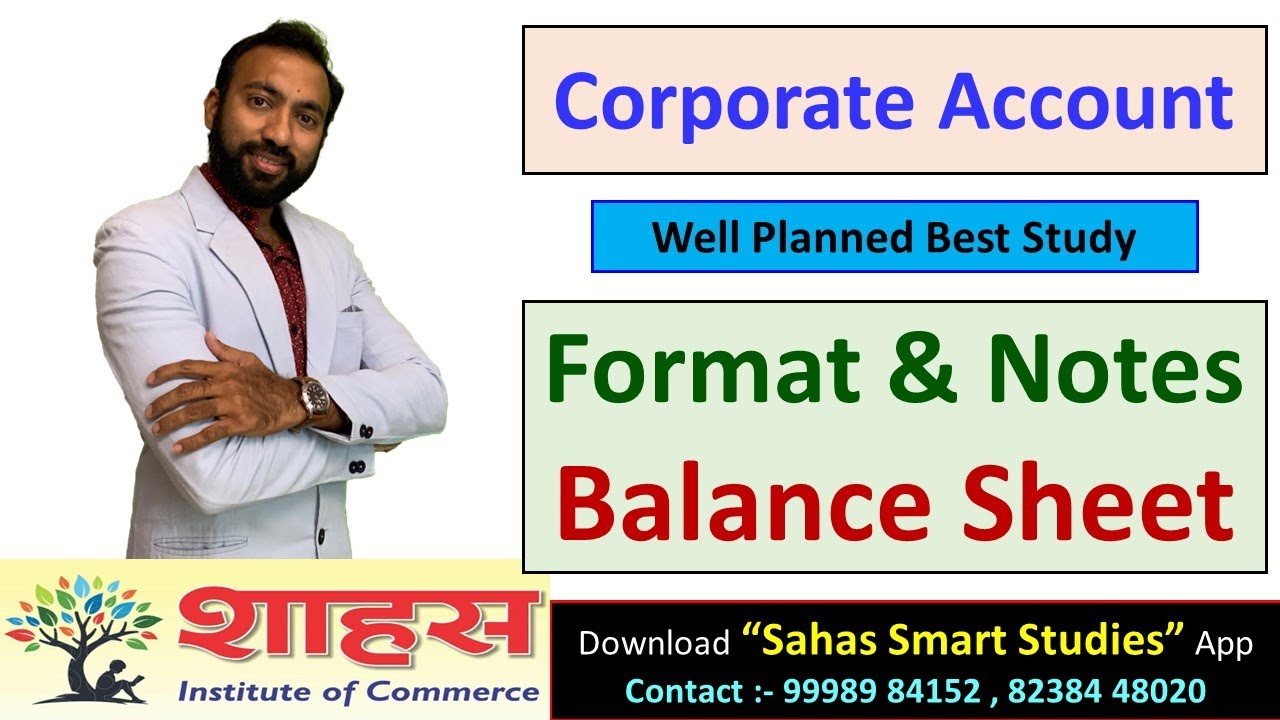 Format of Balance Sheet & Notes || Final Account of Company #account #cafoundation #cseet #msu