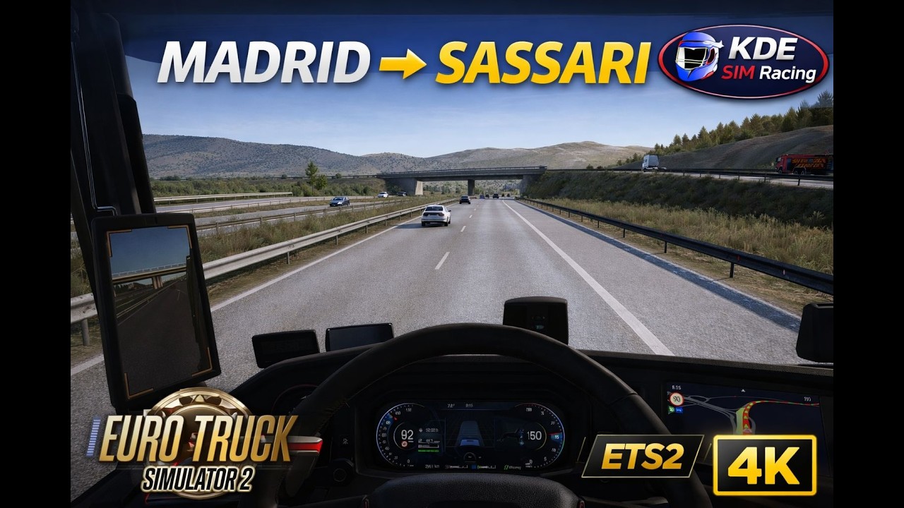Driving From Spain to Sardinia | Madrid to Sassari | ETS2 Long Haul 4K