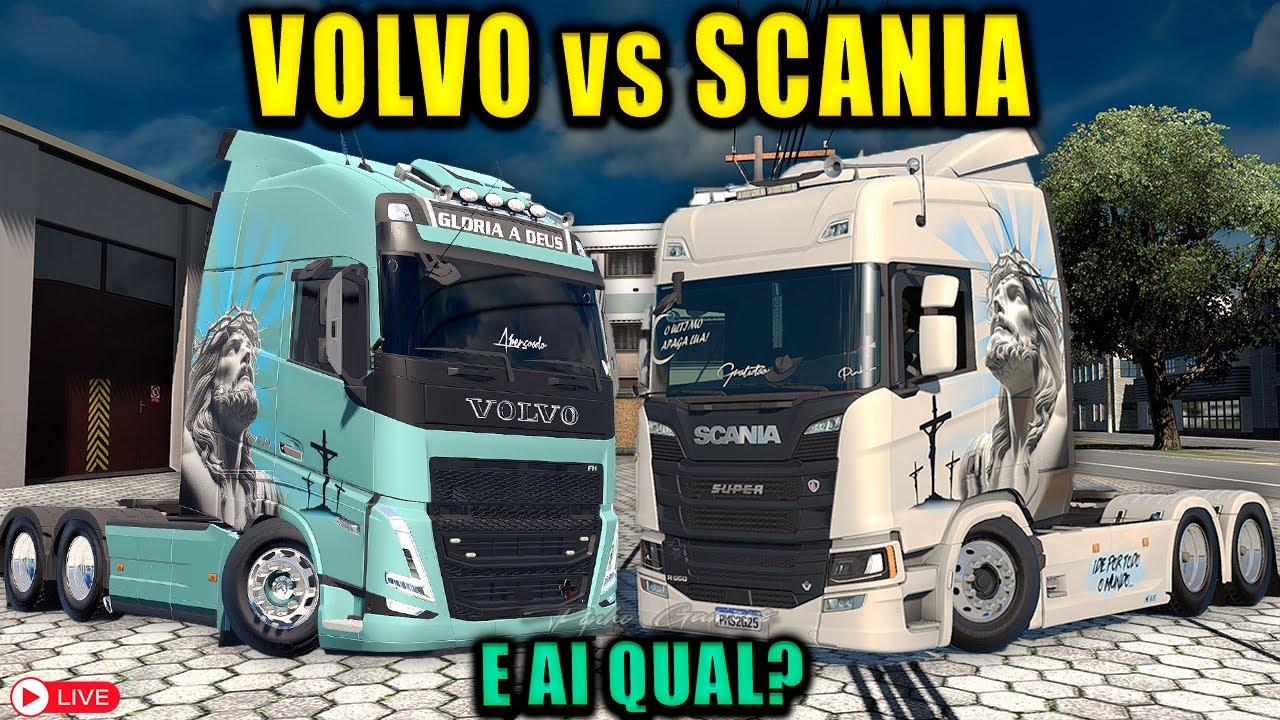 SCANIA ou VOLVO? No Rodotrem CARREGAMENTO DINAMICO ETS 2